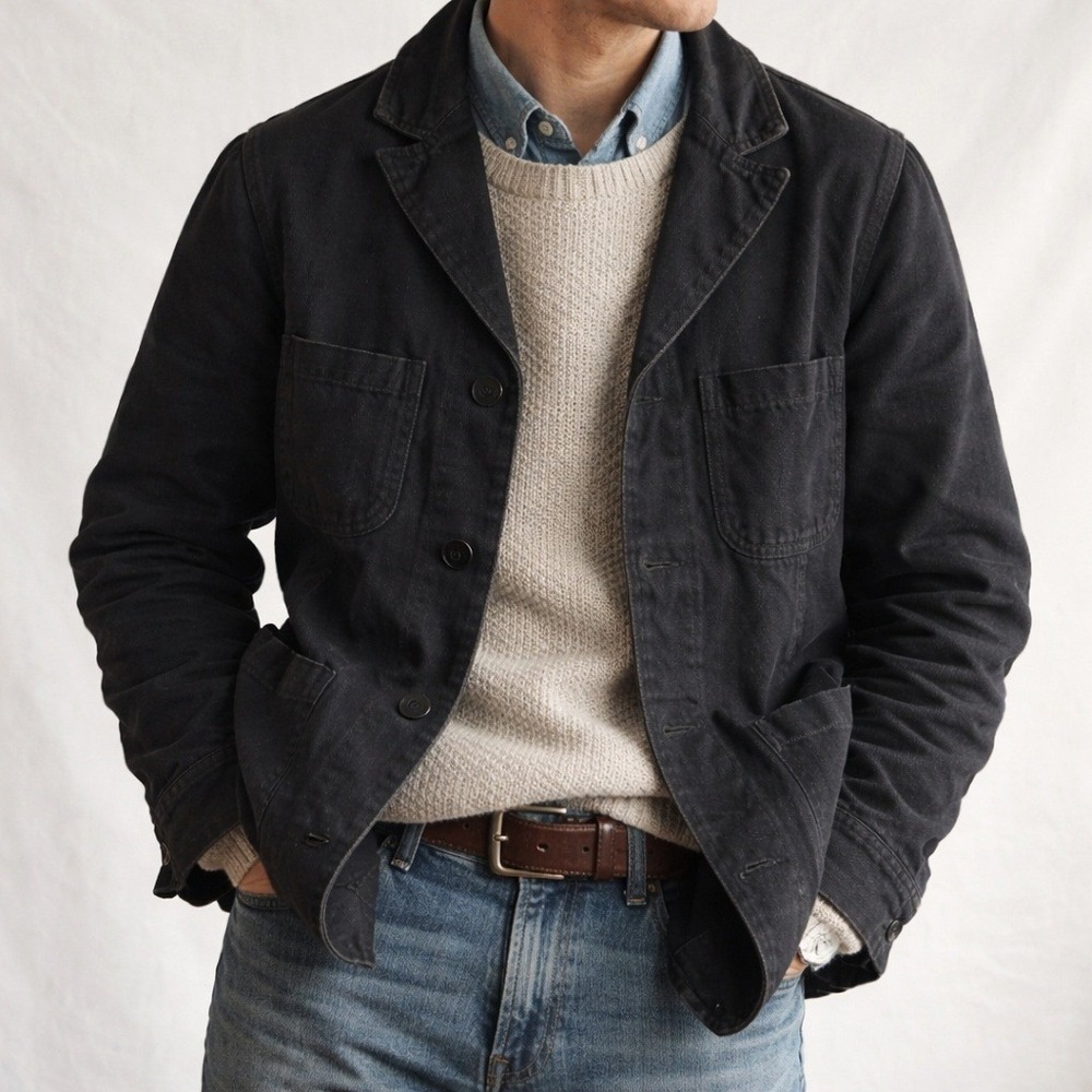 Engineered Garments Bedford Jacket – L Black Cotton Twill